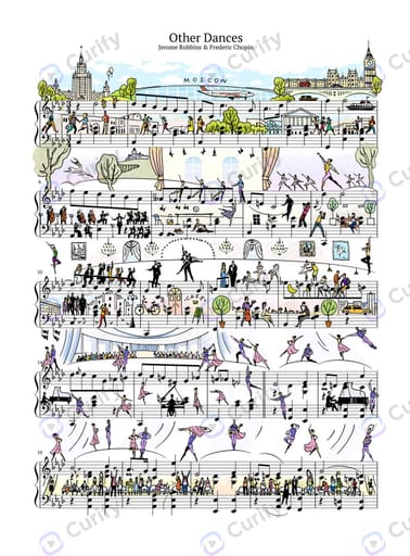 Musical Score Illustrated Art Poster preview 1