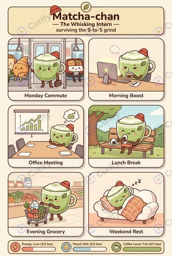 Nano Banana Prompt: Original Character Daily Life Grid Generator | Curify AI