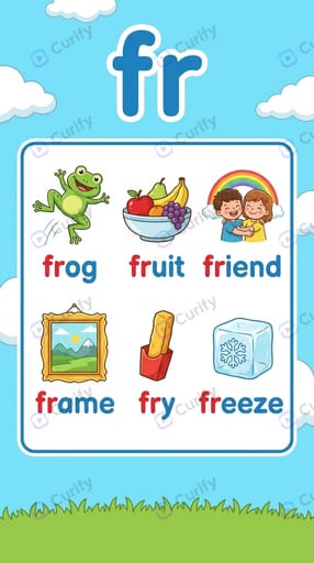 Phonics Consonant Blend Visual Guide: Kids Learning Posters