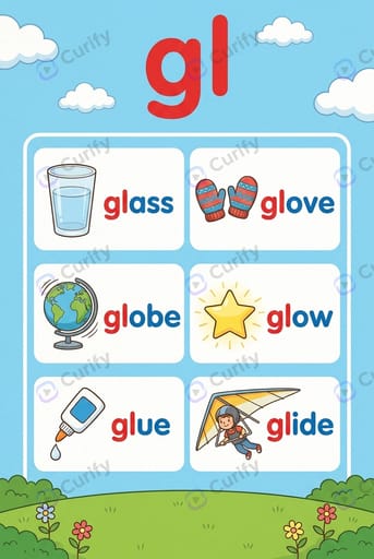 Phonics Consonant Blend Visual Guide: Kids Learning Posters