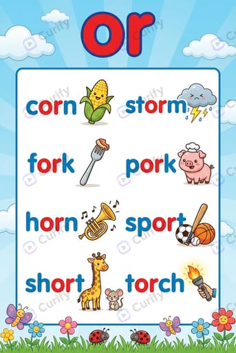 Phonics Consonant Blend Visual Guide: Kids Learning Posters