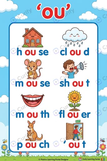 Phonics Consonant Blend Visual Guide: Kids Learning Posters