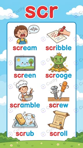Phonics Consonant Blend Visual Guide: Kids Learning Posters