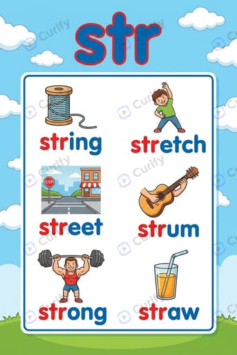 Phonics Consonant Blend Visual Guide: Kids Learning Posters