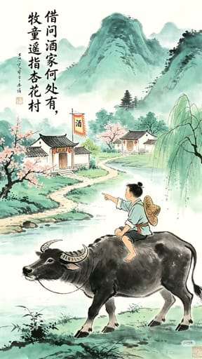 Chinese Poetry Ink Wash Illustration Generator | Curify AI