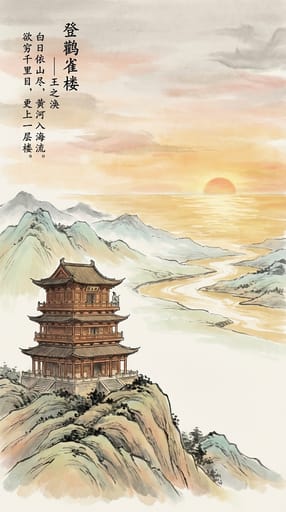 Chinese Poetry Ink Wash Illustrations preview 1
