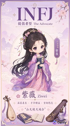 Nano Banana Prompt: Générateur de Cartes MBTI Princesse Perle | Curify AI