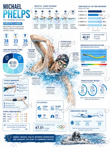 Pro Athlete Stat Infographic Poster preview 1