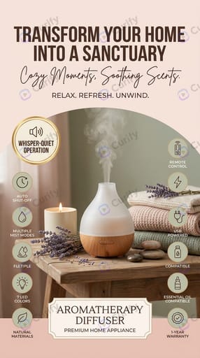 Cozy Home Appliance Product Poster Generator