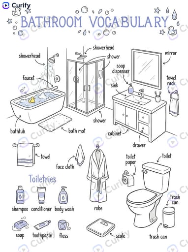 Room Vocabulary Infographic preview 1