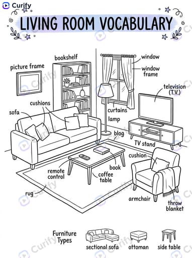 Room Vocabulary Infographic Maker