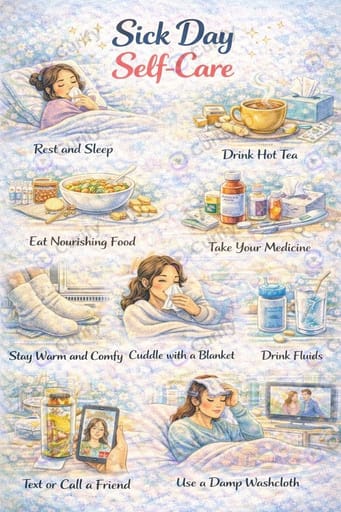 Self-Care Illustration Poster