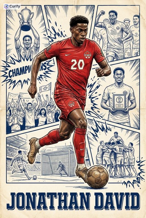 Soccer Star Comic Retro Poster Card