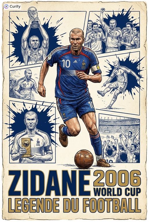 Soccer Star Comic Retro Poster Card