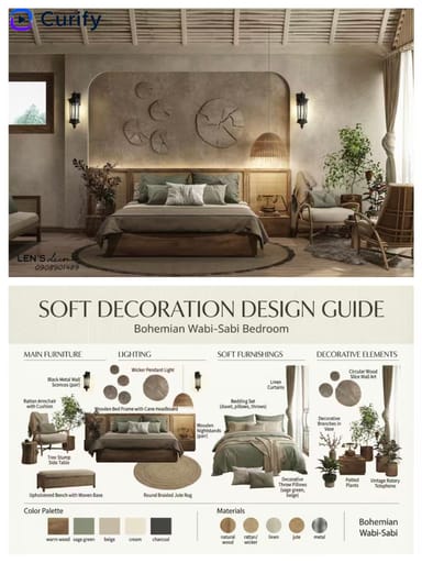 bohemian wabi sabi bedroom