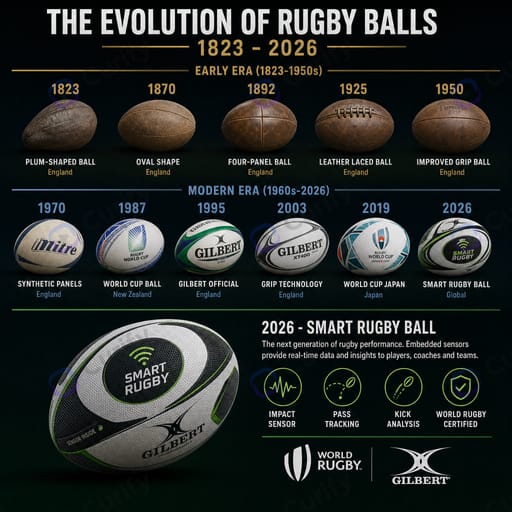 Nano Banana Prompt: Sports Ball Evolution Infographic Generator | Curify AI