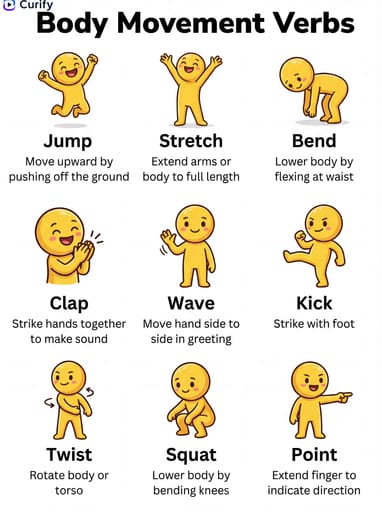 body movement verbs set2