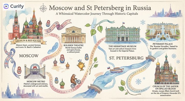 Moscow and St Petersberg in Russia