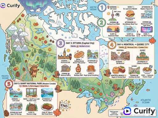 Nano Banana 提示词：手绘旅行地图生成器｜Curify AI