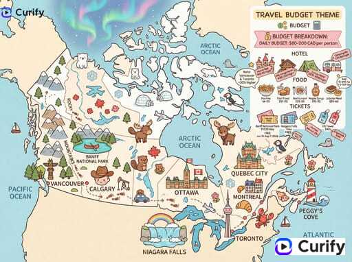 Nano Banana 提示词：手绘旅行地图生成器｜Curify AI