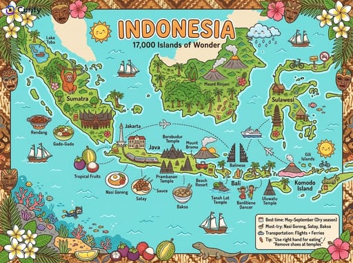 Nano Banana 提示词：手绘旅行地图生成器｜Curify AI