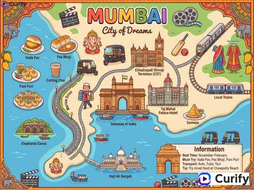 Nano Banana 提示词：手绘旅行地图生成器｜Curify AI