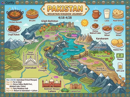 Nano Banana 提示词：手绘旅行地图生成器｜Curify AI