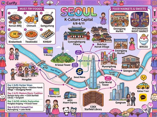 Nano Banana 提示词：手绘旅行地图生成器｜Curify AI