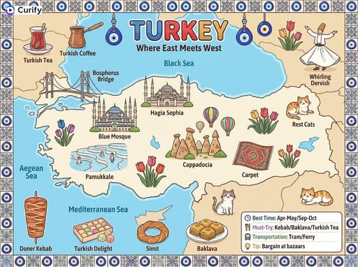 Nano Banana 提示词：手绘旅行地图生成器｜Curify AI