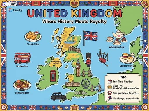 Nano Banana 提示词：手绘旅行地图生成器｜Curify AI