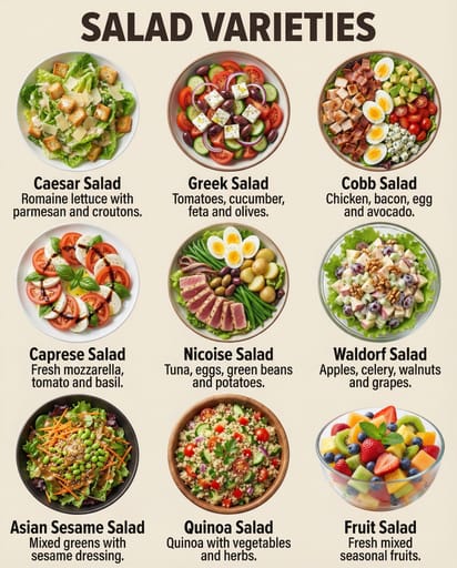 음식 종류 포스터 | Curify AI