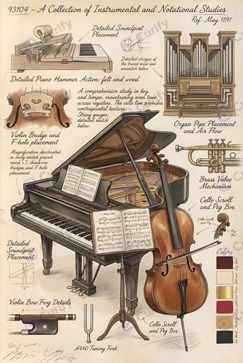 piano violin organ trumpet