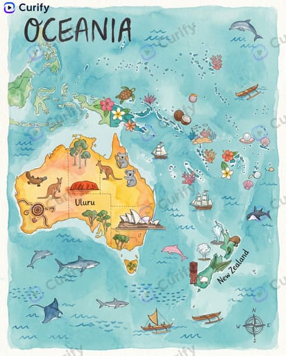 Watercolor Continent / World Map