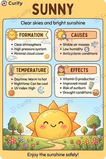 Sunny Kids Weather Education Infographic for Fun Learning