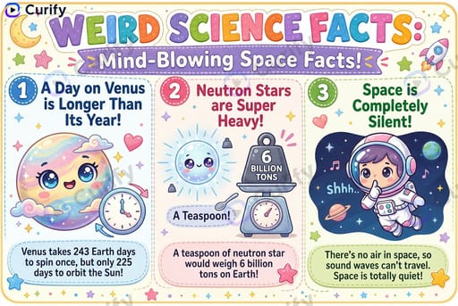 Weird Science Facts Visual Guide: Cute Educational Infographics for Any Theme