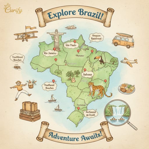 Whimsical Travel Map Generator | Nano Banana