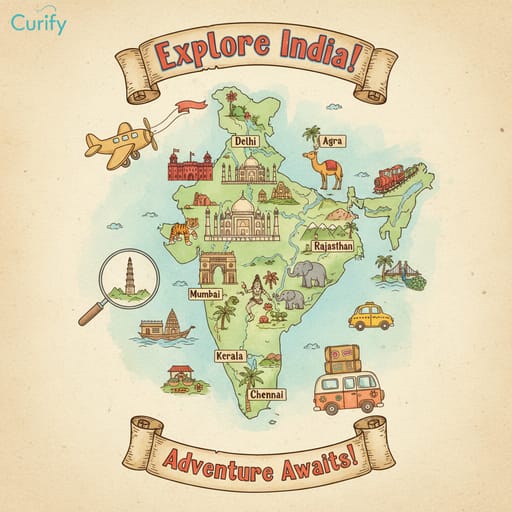 Whimsical Travel Map Generator | Nano Banana