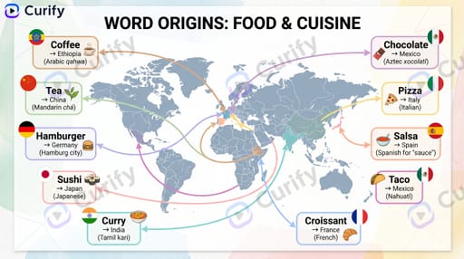 Nano Banana Prompt: Generador de Infografía de Mapa de Orígenes de Palabras | Curify AI