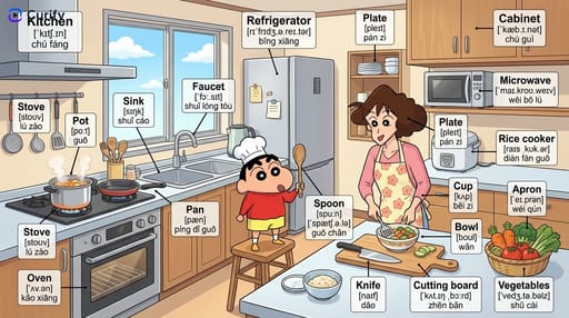 Nano Banana 提示词：场景单词学习图生成器｜Curify AI