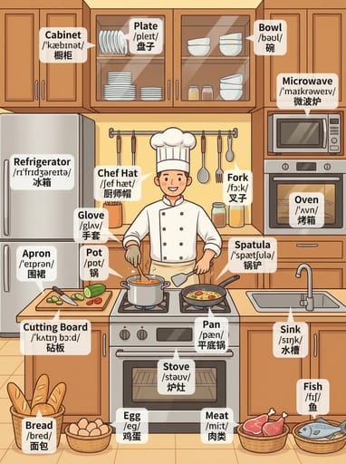 Nano Banana 提示词：场景单词学习图生成器｜Curify AI