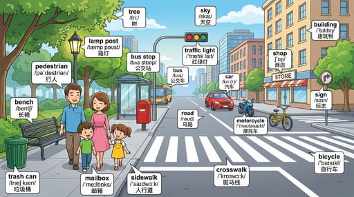 Nano Banana 提示词：场景单词学习图生成器｜Curify AI