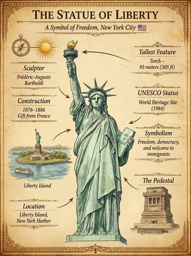 Nano Banana Prompt: World Landmark Vintage Info Poster Generator | Curify AI