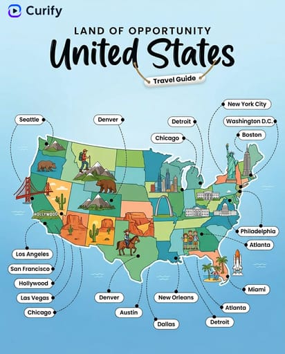 Nano Banana Prompt: 세계 여행 지도 일러스트 생성기 | Curify AI