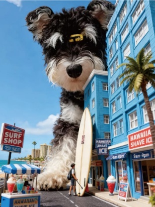 Giant Cute Pet Hawaiian Miniature City Composite Template