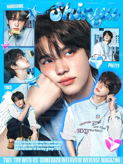 Blue Laser Sticker Portrait Collage Poster