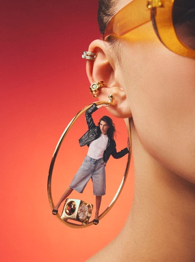 Micro Figure Nested Jewelry Avant-Garde Commercial Shot