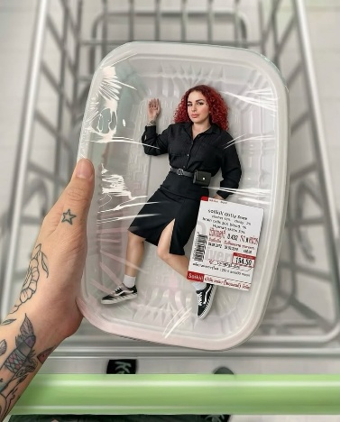 Supermarket Tray Mini Human Surreal Shot