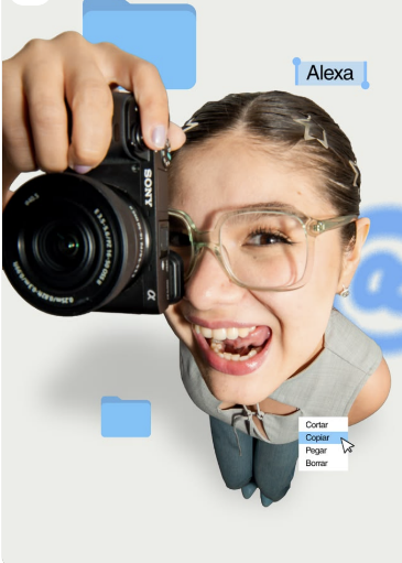 Camera Hand Cursor Window Digital Style Editorial