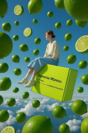 Floating Limes Cloud Box Portrait Surreal Fresh Editorial